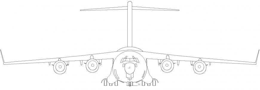 The air-plane plan with a detail dwg file.