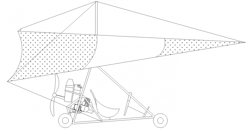 The air-plane plan with detail  dwg file.