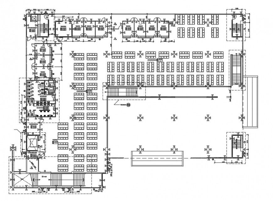 The architecture conference building layout plan
