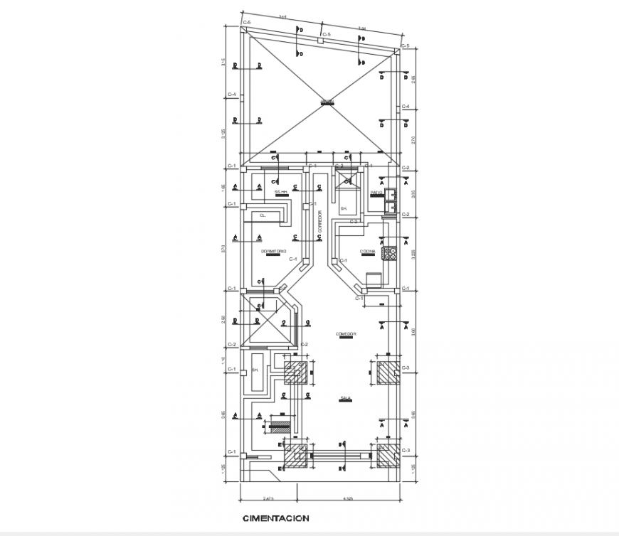 The Architecture house dwg file
