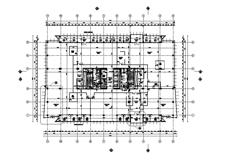 The architecture layout office plan dwg file