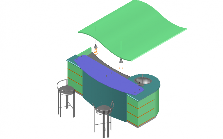 The bar table unit plan detail dwg file.