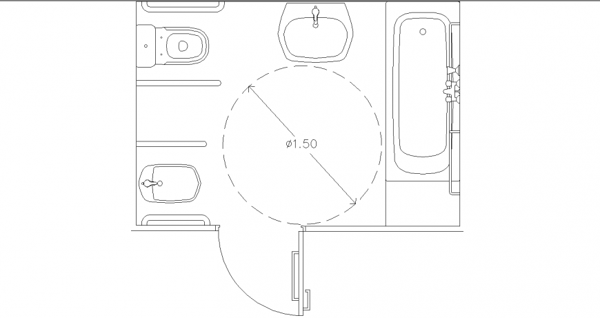 The bath room detailed plan dwg file.