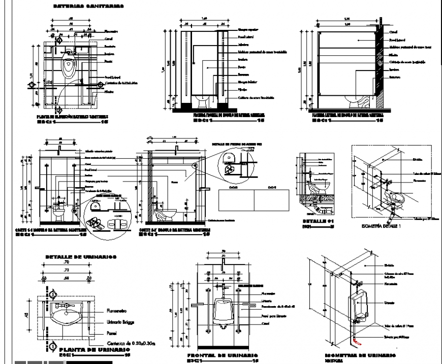The bathroom plan detail dwg file.