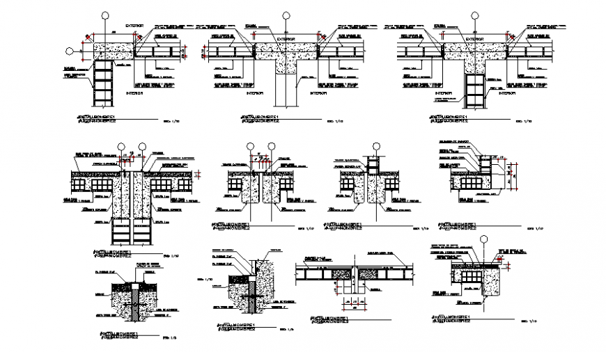 The Beam and column section plan layout file