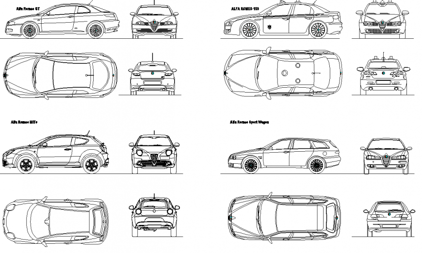 The car plan detail dwg file.