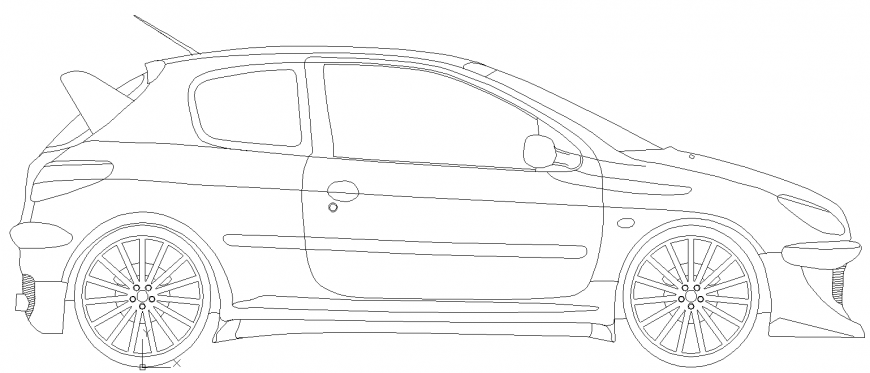 The car plan with the detail  dwg file.