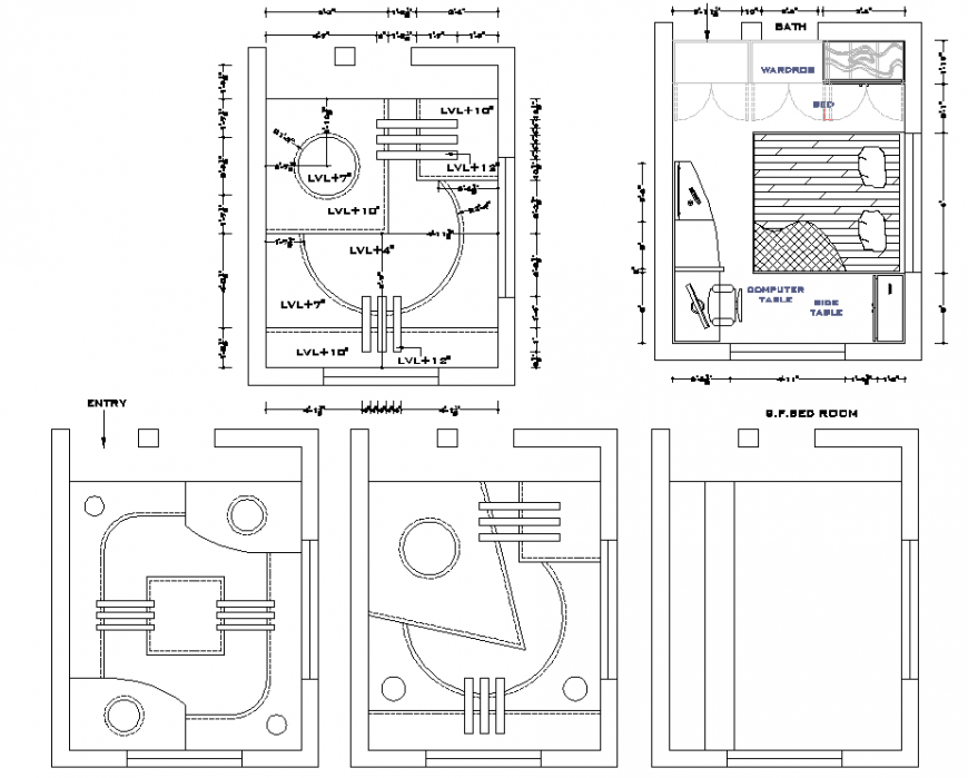 The ceiling plan detailing dwg file.
