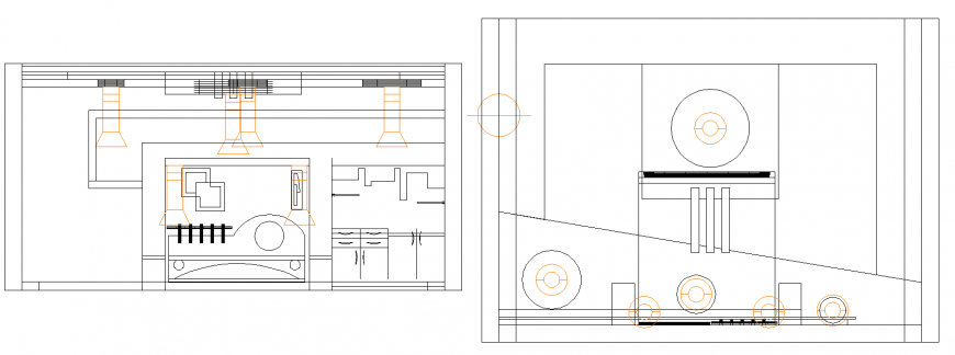 The ceiling plan with detail dwg file.