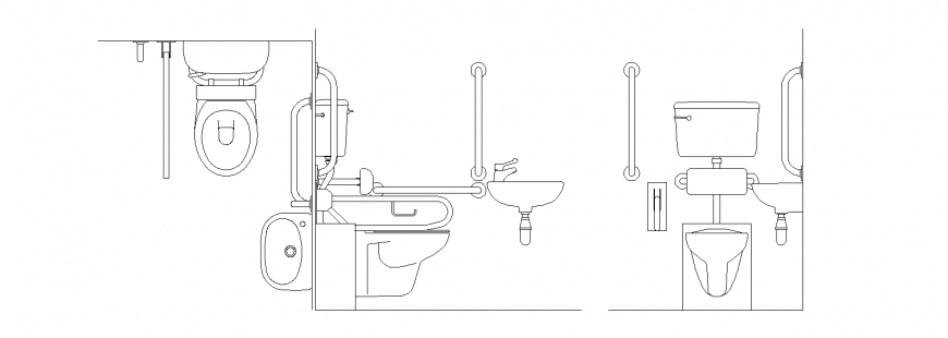 The commode plan with detailing dwg file.