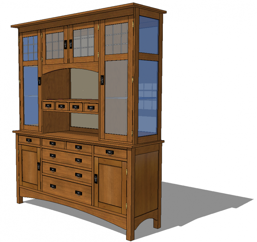 The crokery unit plan detail dwg file.