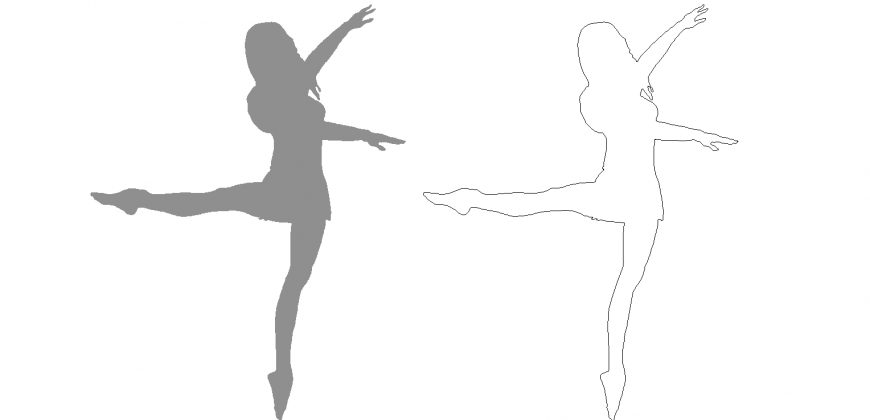 The dancing ladies plan detail dwg file.