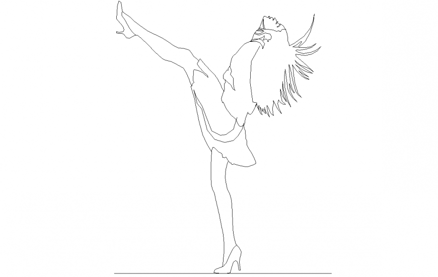 The dancing lady plan detail dwg file.