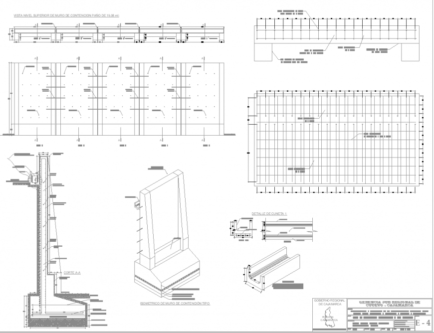 The Decorative boundary wall of park in dwg file.