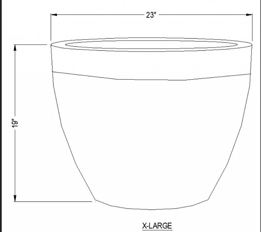The designed layer pot plan detail dwg file.
