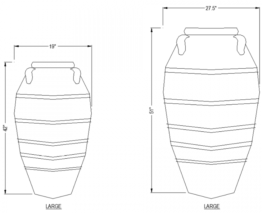 The designed layer pot plan with detail dwg file.