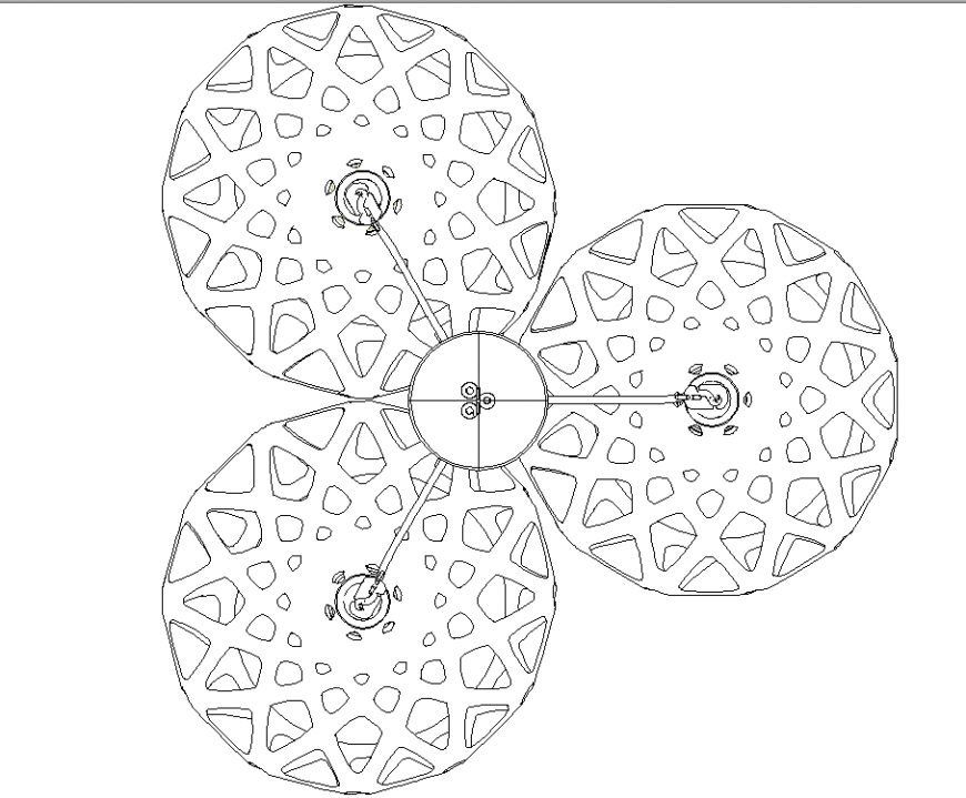 The designer lamp with detail dwg file.