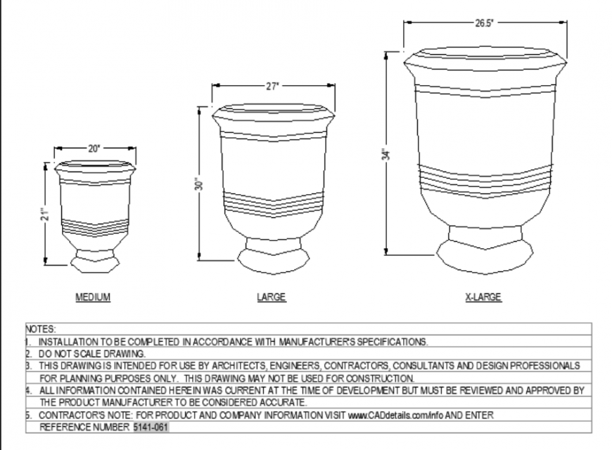 The desired layered pot plan with detailed dwg file.