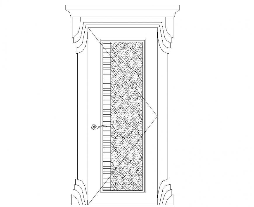 The door plan detail dwg file.