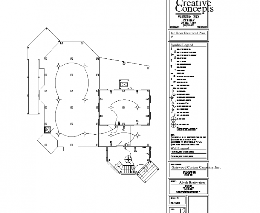 The electric layout plan detail dwg file.