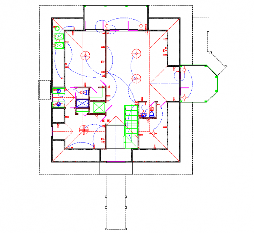 The electric layout plan with detail dwg file.