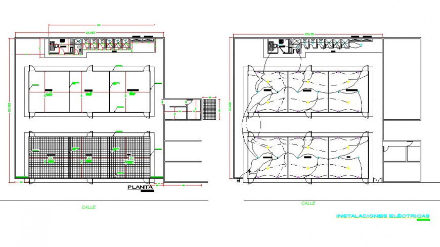 The Electrical house plan detail dwg file