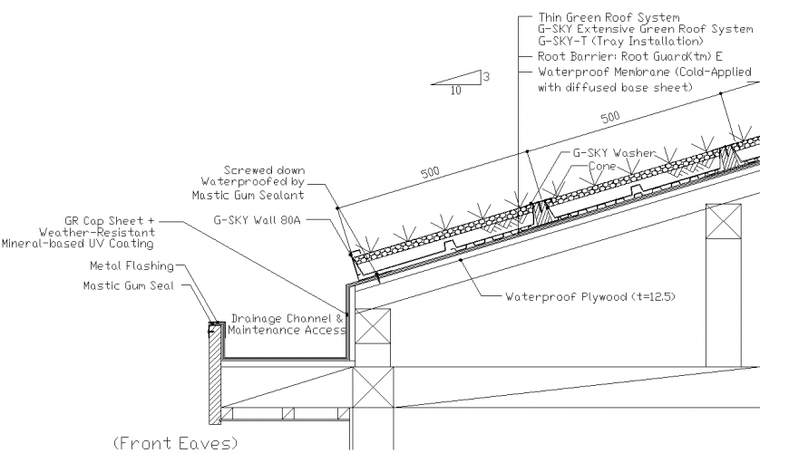 The foundation plan with a detailed dwg file.