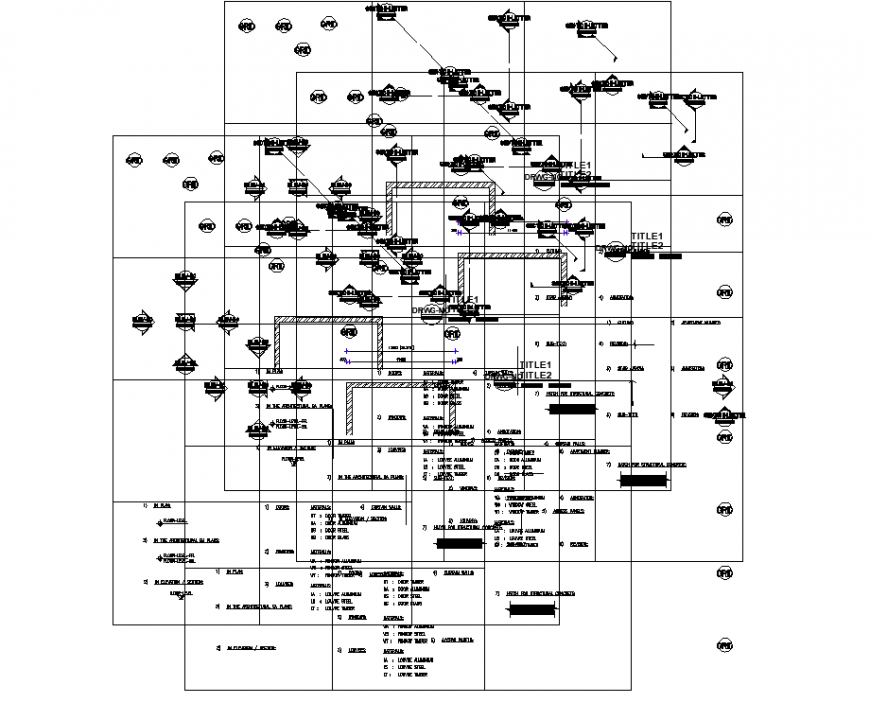 The foundation plan with detailing dwg file.