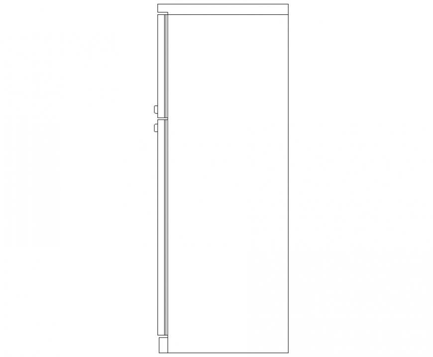 The fridge plan with detail dwg file.