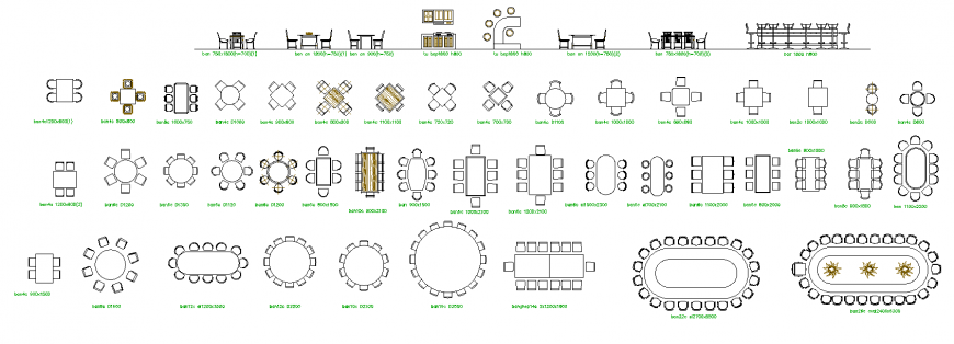 The furniture plan with detailing of dwg file.
