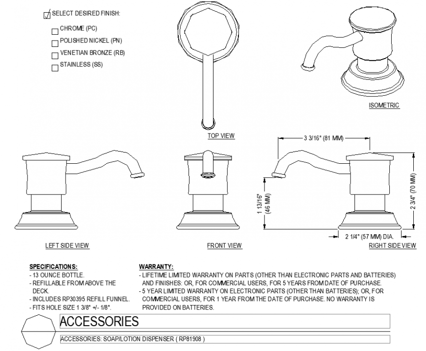 The handle plan with detail dwg file.