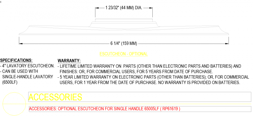 The handle plan with detailed dwg file.