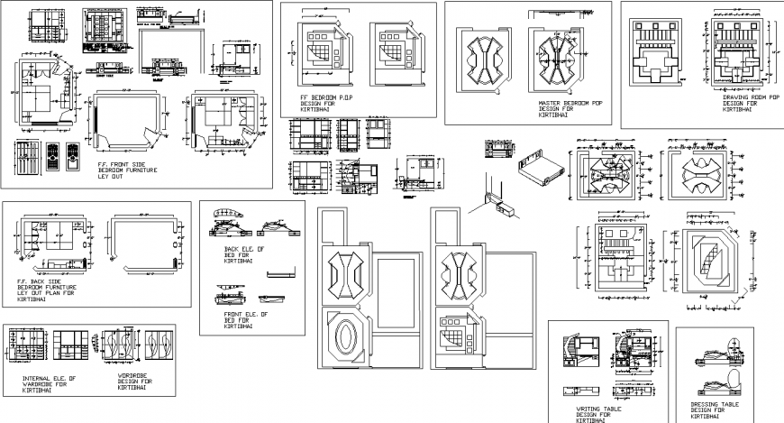 The house furniture plan with furnished detailing of a dwg file.