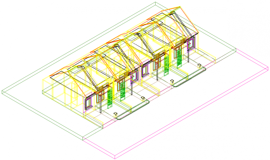 The house plan and detailing of dwg file.