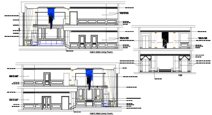 The house plan detail of dwg file
