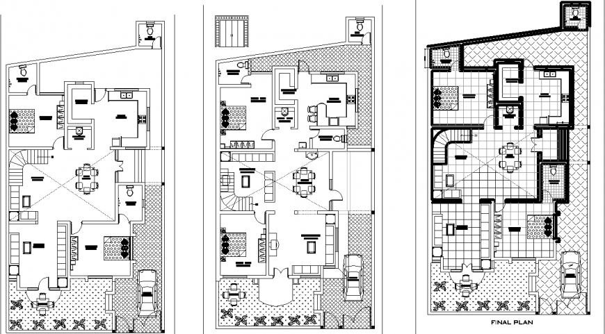 The house plan furnished detailing of a dwg file.