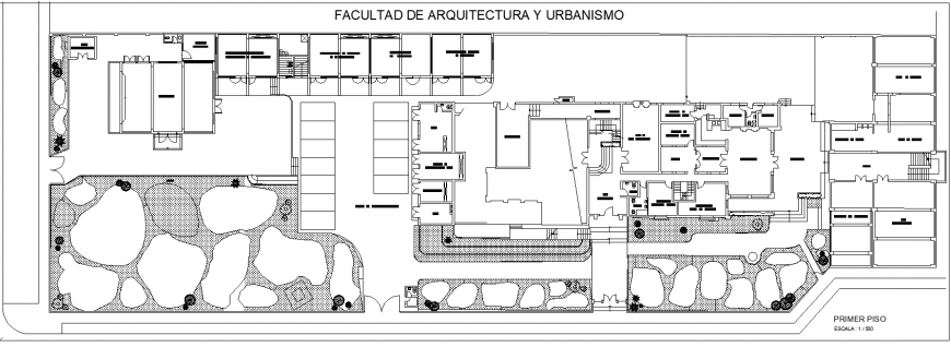 The house plan with detailing of a dwg file.