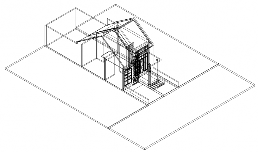 The house plan with a detail of dwg file.