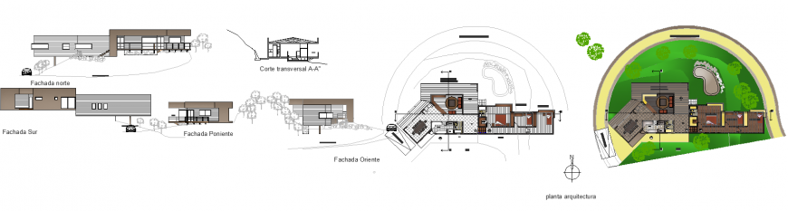 The house plan with a detailing & dwg file.