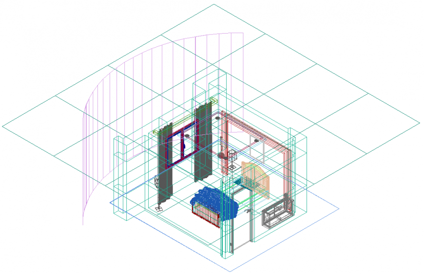 The house plan with a detailing dwg file.