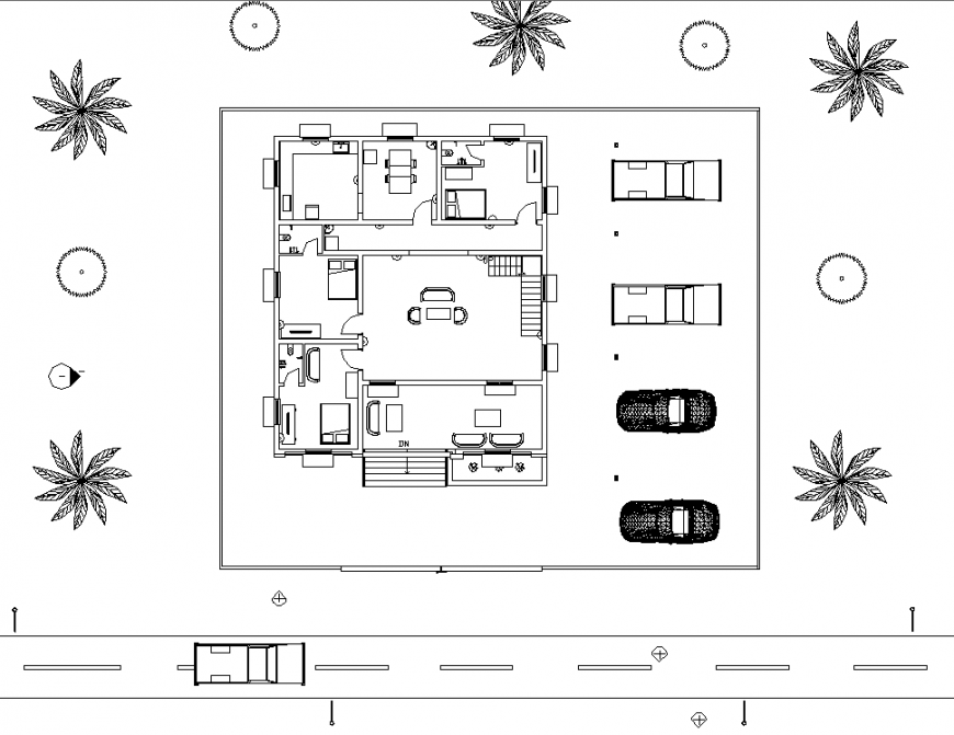 The house plan with detailed of dwg file.