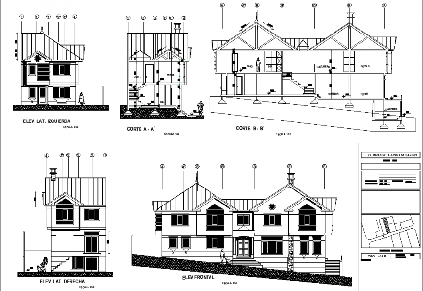 The house plan with the detail dwg file.