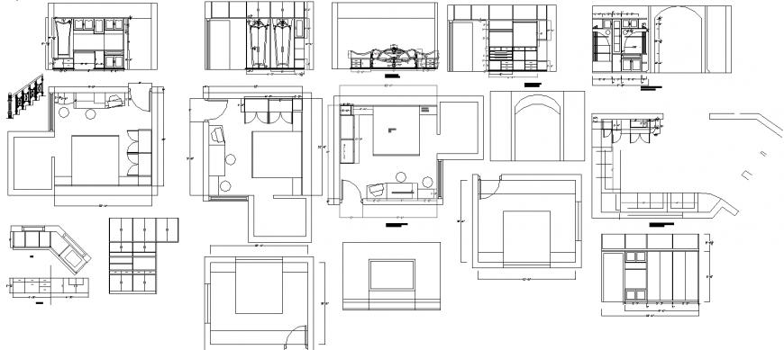 The kitchen plan with furnishing detail of dwg file.