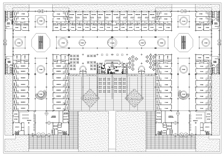 The layout foundation plan with a detailing & dwg file.