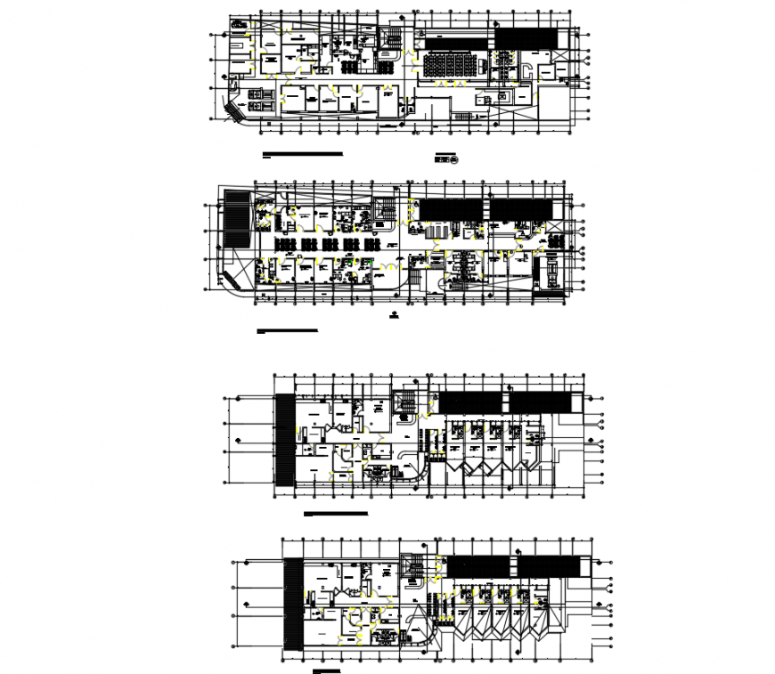 The layout plan Health center detail, Autocad format