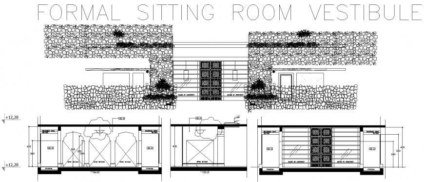The living room plan with furnish detail of dwg file.
