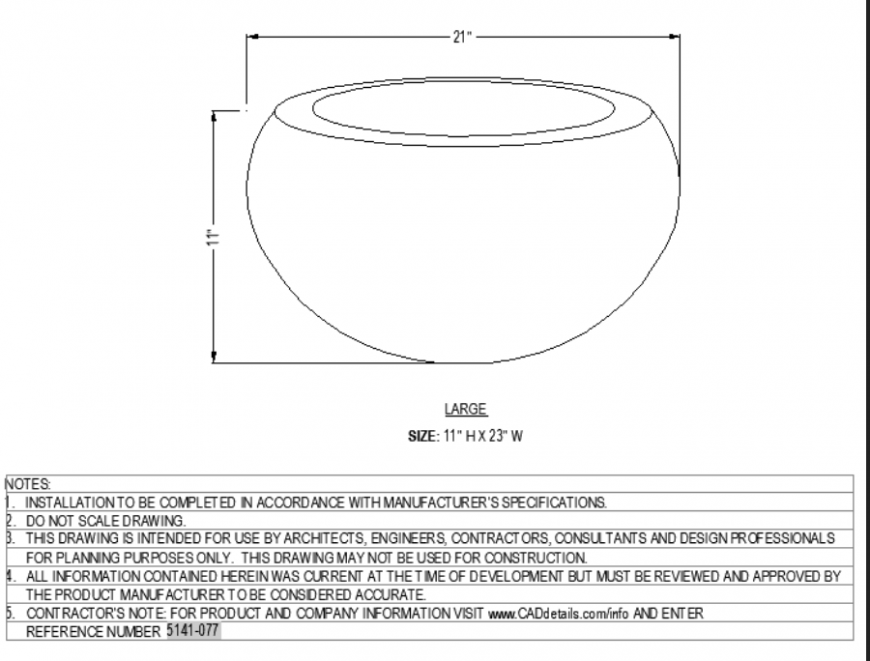 The long dimensional pot plan with a detailed dwg file.