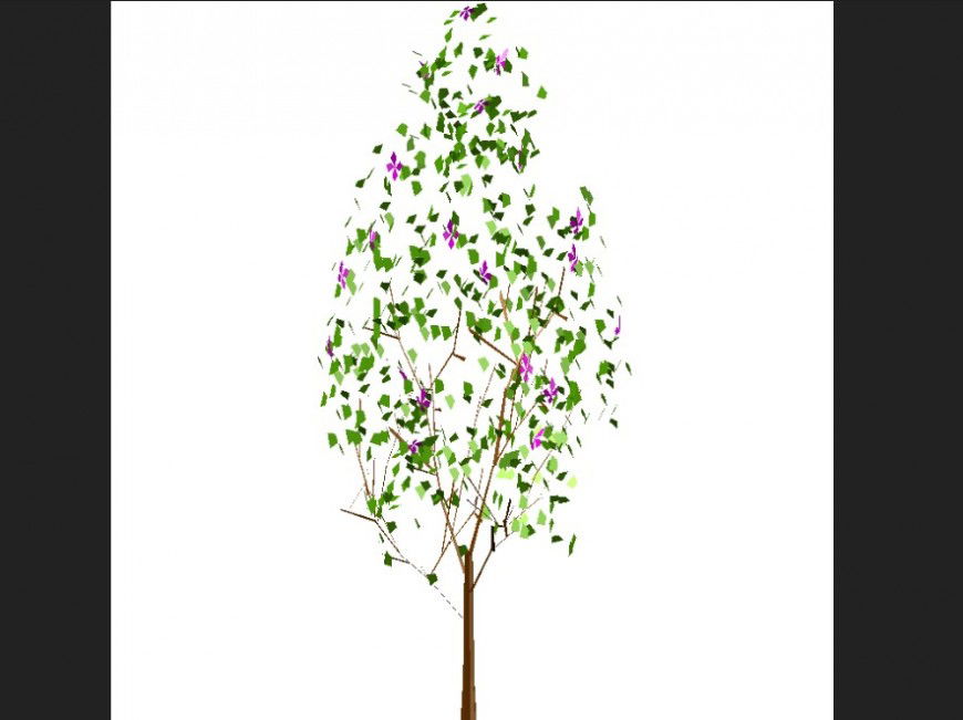 The long tree plan detail dwg file.