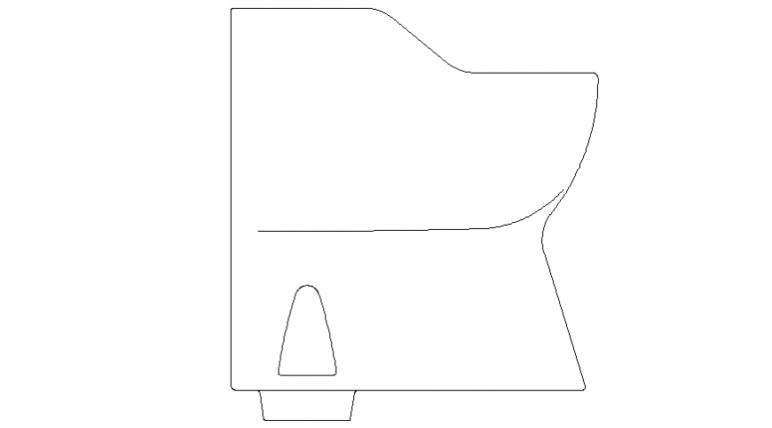 The master bathroom toilet bowl elevation drawing in dwg file.