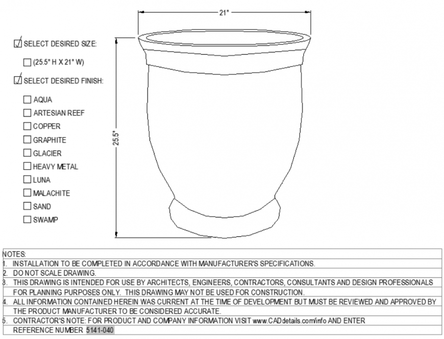 The mud pot designed plan detail dwg file.